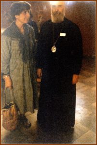 Hilda Püschel und Metropolit Antonij von Sourozh, 1987